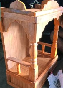 Wooden Temple With Rack And a Nod