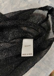 Black Sheer Sleeve Top