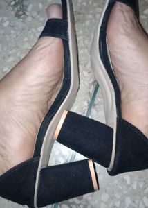 Black Block Heel Sandals