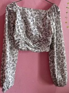 Floral Print Crop Top