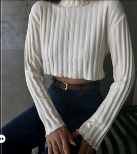 New with tag Pinterest Ribbed Crop Top - Long Slee