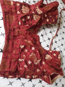 Grand Cotten silk saree with blouse Wedding Wear