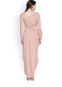 One Shoulder Pink Maxi Top For Women