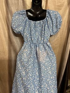 Floral Sun Dress with puffy sleaves