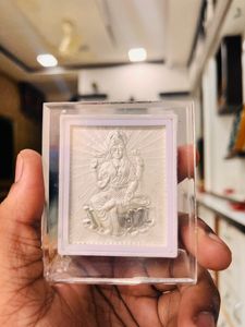 pure 999 silver frame of lakshmi mata