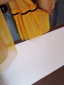 Yellow Sheer Long 🌼Sleeve Blouse