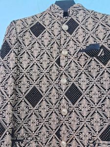 Elegant Embroidery Prince Coat With black pant