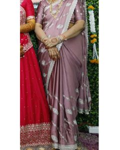 Sattin Silk Party Wear Saree