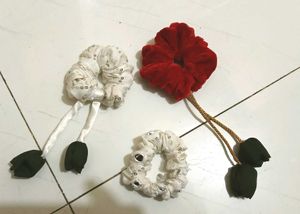 Cute Floral Scrunchies