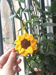 Crochet Sunflower Charm