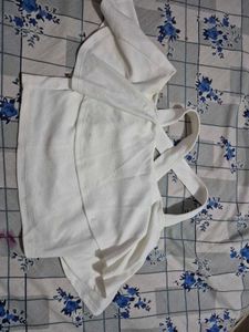 White Ruffle Crop Top