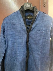 Blue Kurta with churidar pajama set