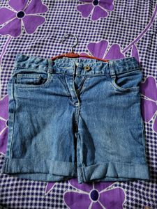 Denim Roll-Up Shorts