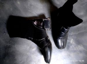 Vintage Black Leather Boots