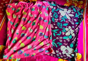 Women's creamy Soft Material 2 Tshirt Combo