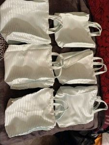 Elegant Striped Favor Bags (Set of 6)