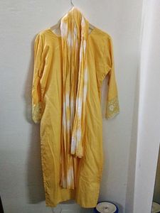 Pure cotton kurti pant dupatta set