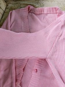 Full Sleeve Pink Cute Lace Top