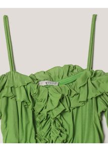 Green Ruffle Mini Dress