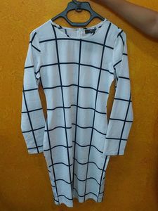 Grid Print Bodycon Dress