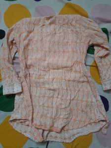 Peach Embroidered Tunic