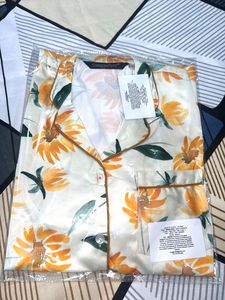 Floral Satin Pajama Set