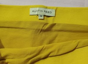 Vibrant Yellow Bodycon Midi Pencil Skirt