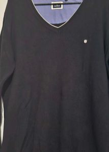 Men's Black V-Neck Sweater