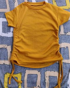 Cute Yellow Casual Tee