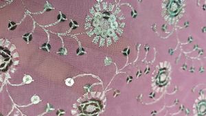 sequin work saree