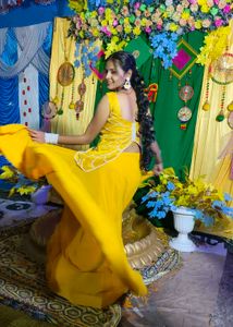 Yellow  skirt with top