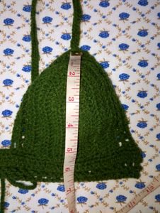 Crochet Bra Top_ Olive Green