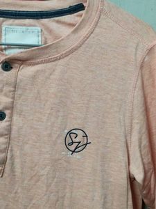 Light Orange Coloured Full Sleeved Men&#39;s Tshirt
