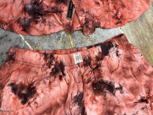 Red Tie Dye Cord Set