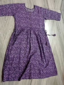 Printed Purple Dress