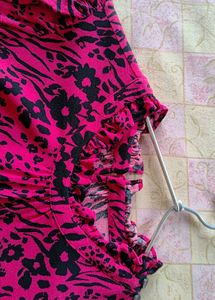 Pink &amp; Black Print Blouse