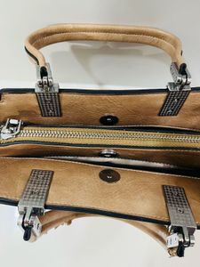 Mickey Mayo Tan Satchel Handbag