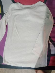 White Top With Beautiful Neck Strip