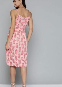 Cute Pink Print Dress
