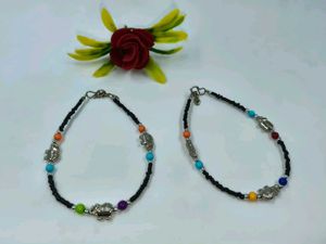 Boho Beaded Anklet Set