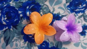 korean multicolor flower hair clip