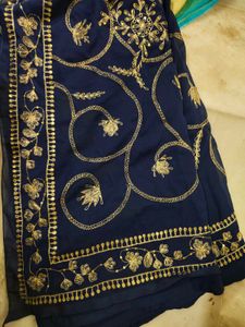 full saree have aari  tari work very beautifully