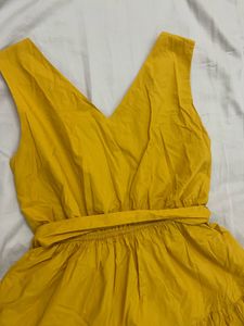 Mustard Yellow Tiered Dress