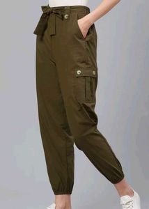 Olive Green Casual Joggers