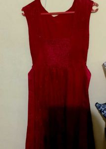 Elegant Red Lace Gown