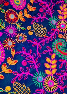 Embroidered Drawstring Pouch