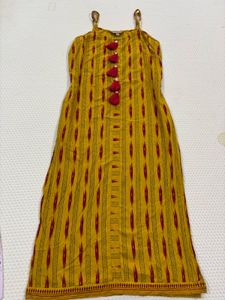 yellow single kurti