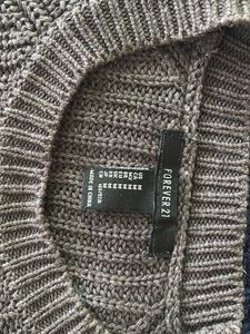 Forever 21 Women Grey Crop Sweater