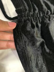 Black Velvet Ruched Mini Dress