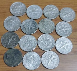 Rare Old Vintage US Dimes 15 Pcs Set Combo.
